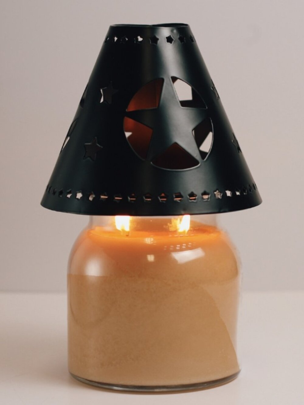 New Country  star candle jar shade topper with Candle